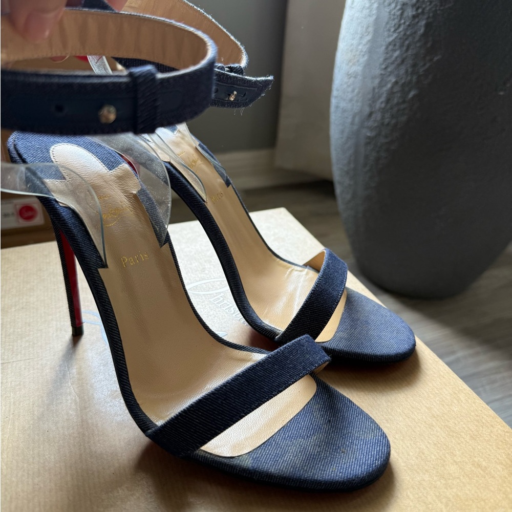 Christian Louboutin- Jonatina 100 DENIM/PVC